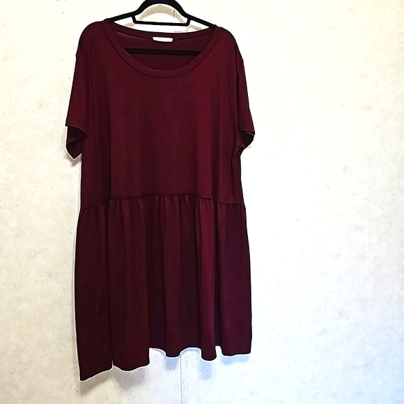 Short Sleeve Dress Purple/Maroon Size 3X Entro - Picture 3 of 11